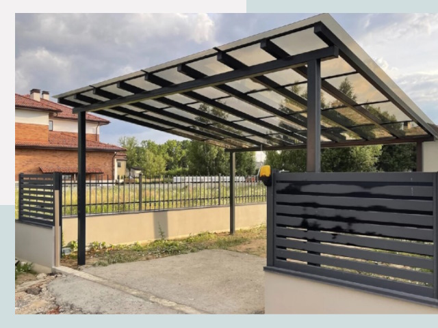 Металлические навесы в Миасс от 610 руб. за м²