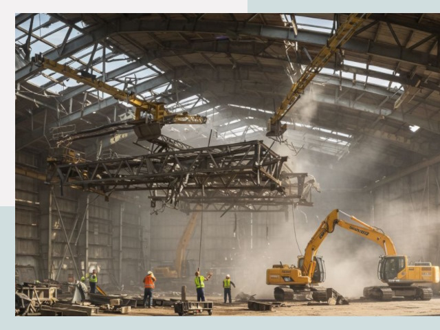 Демонтаж ангаров в Миассе от 610 руб. за м²